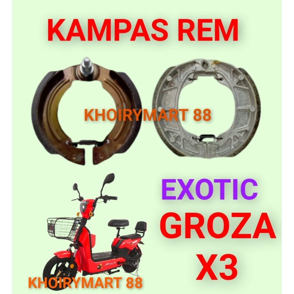 kampas rem exotic groza x3 kampas rem sepeda listrik exotic groza x3