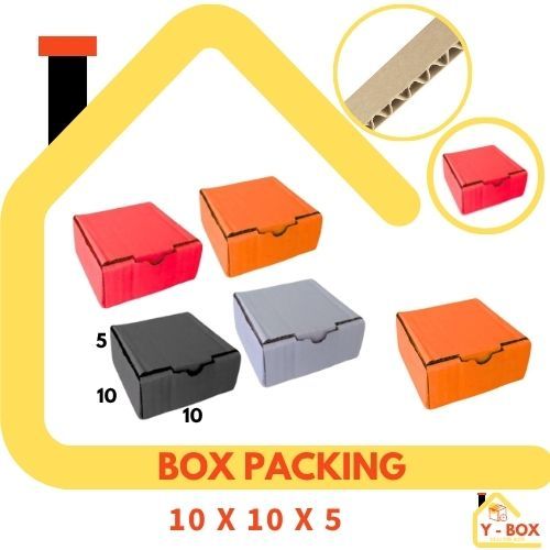 Kardus 10x10x5 LD Kardus Box Gelang lipatan depan Dus Hampers Kotak Kemasan Box Aksesoris Karton