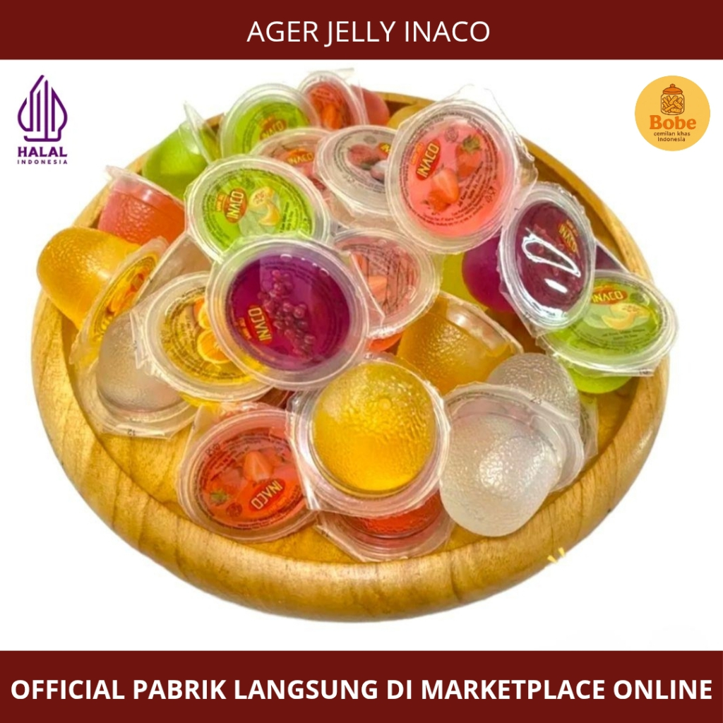 [Toko Kue Bobe[ - Ager Jelly Inaco - Snack Kiloan