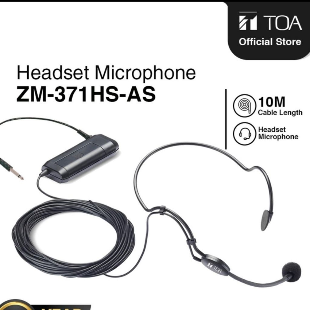 mic kabel condensor TOA ZM 371 HS original mic toa zm 370hs zm371hs mic headset