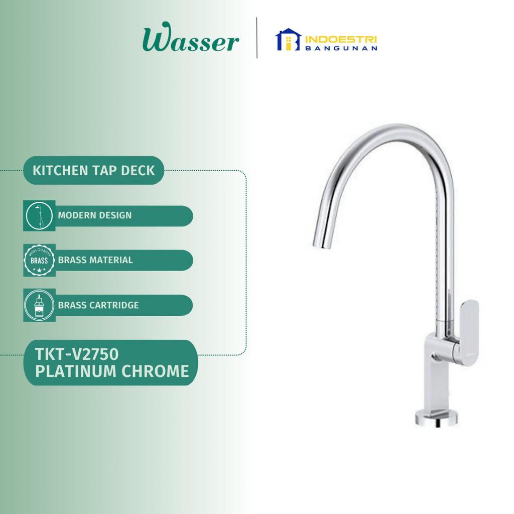 Kran Sink Cuci Piring Meja Wasser TKT V2750 Platinum Chrome / Wasser Keran Cuci Piring