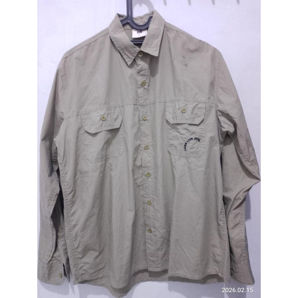 (Preloved) Kemeja Evil Army Olive Green S intl