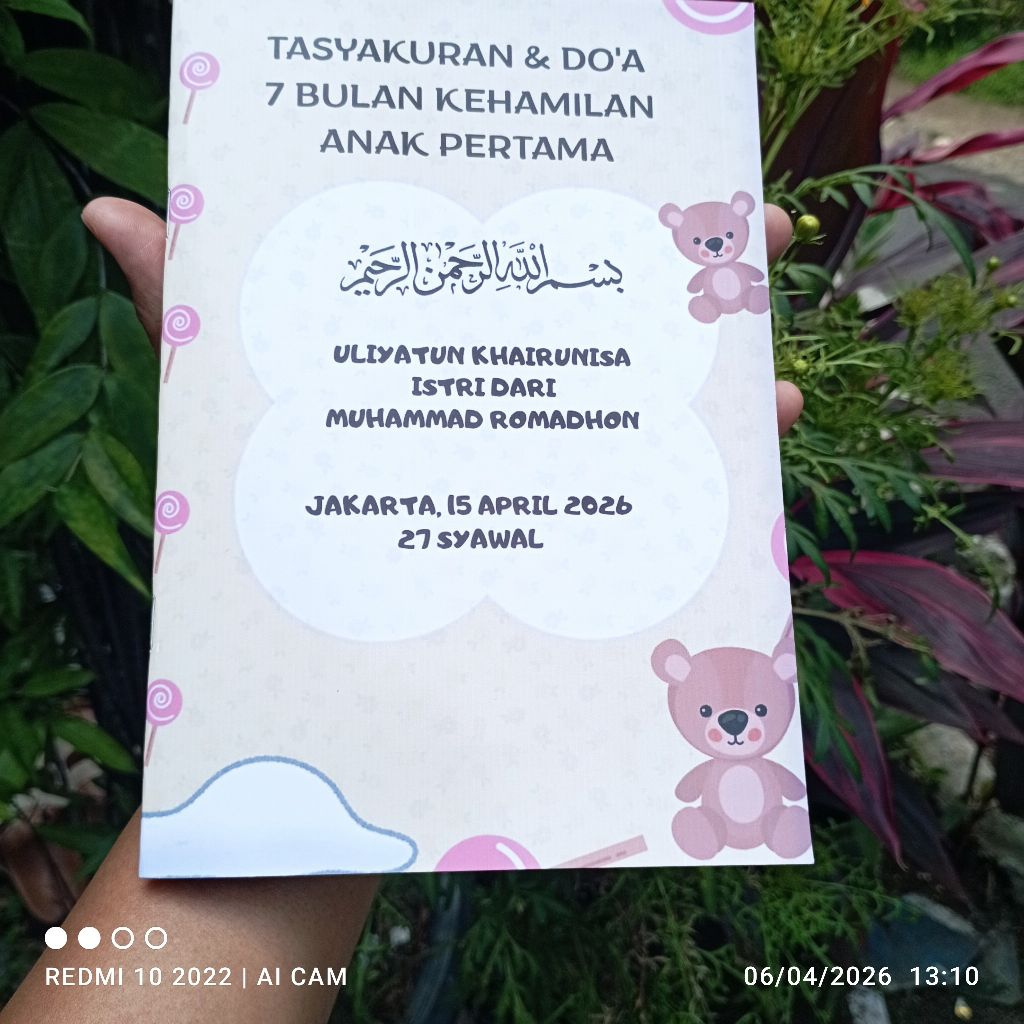 Buku Acara 7 Bulanan Buku Ngaji 7 Bulanan Syukuran Kehamilan 7 Bulan