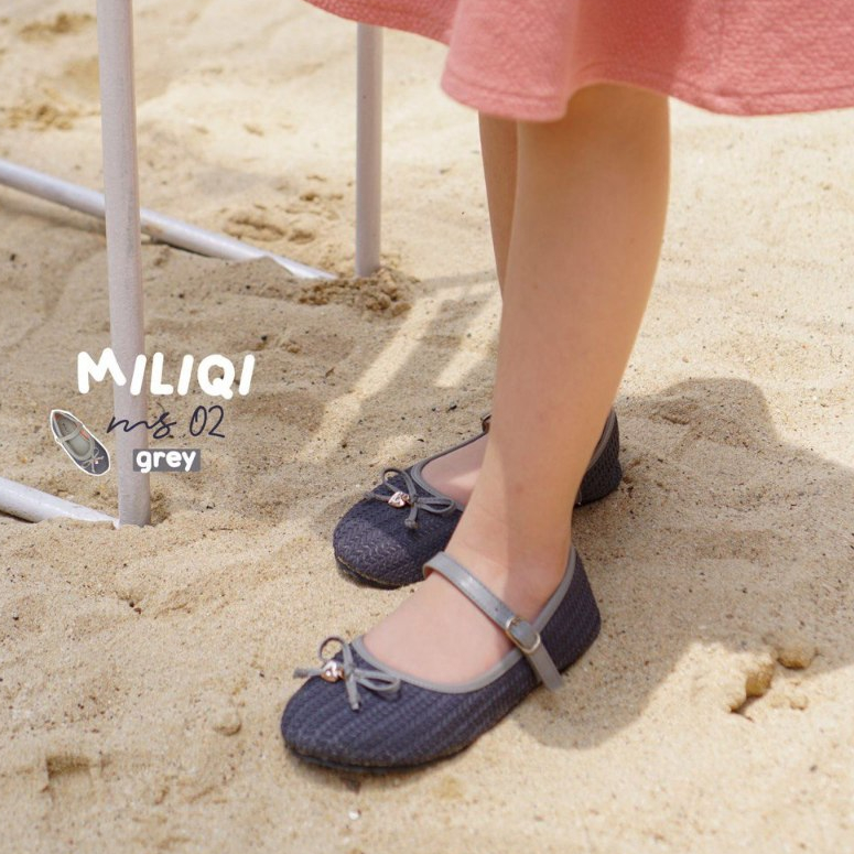 Miliqi MS-02 Sepatu Anak Perempuan Flats Shoes Couple Girls Premium Knitting Rubber Non Slip