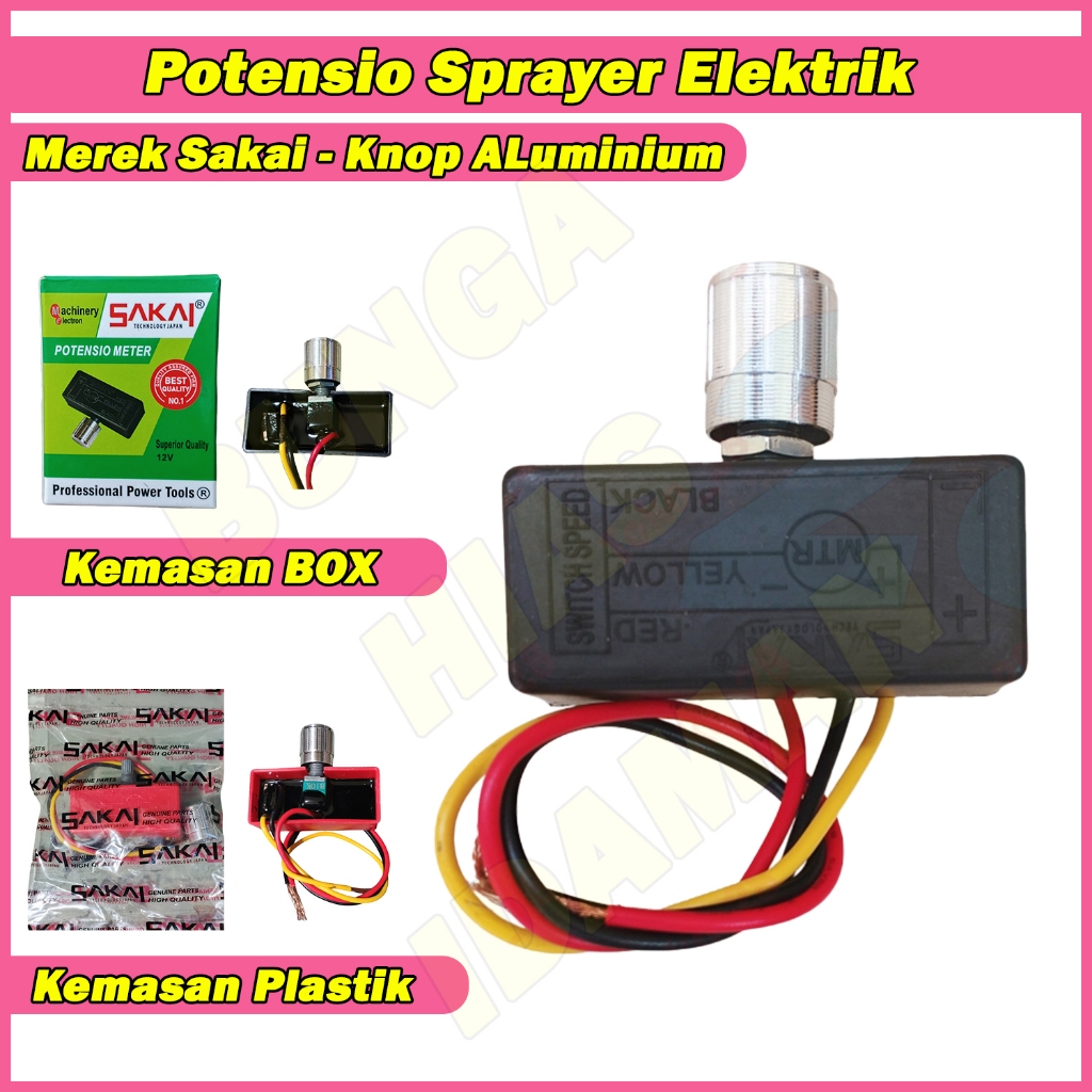 Sakai Potensio Pompa Air DC 12V Pengatur Kecepatan Sprayer Elektrik Dinamo Pump SS-501 SS-502