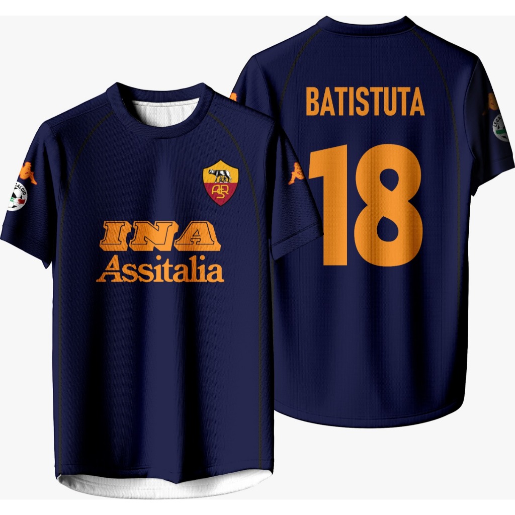 Jersey Bola AS ROMA THIRD 2000 - 2001 PENDEK Free Custom Nama dan No Punggung