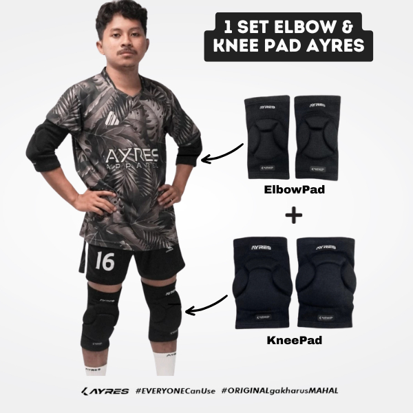 AYRES 1 Set Kneepad Dan Elbowpad Scudo - Pelindung Lutut  Pelindung Siku Kiper futsal Sepasang Origi