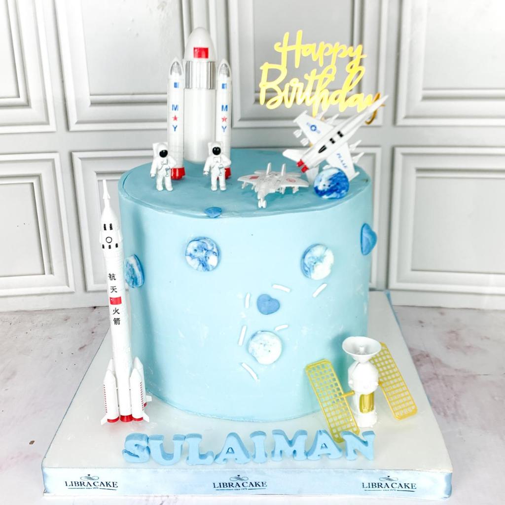 Kue Ulang tahun/Birthday Cake/Kue Ultah Tema Astronot/Astronot Cake