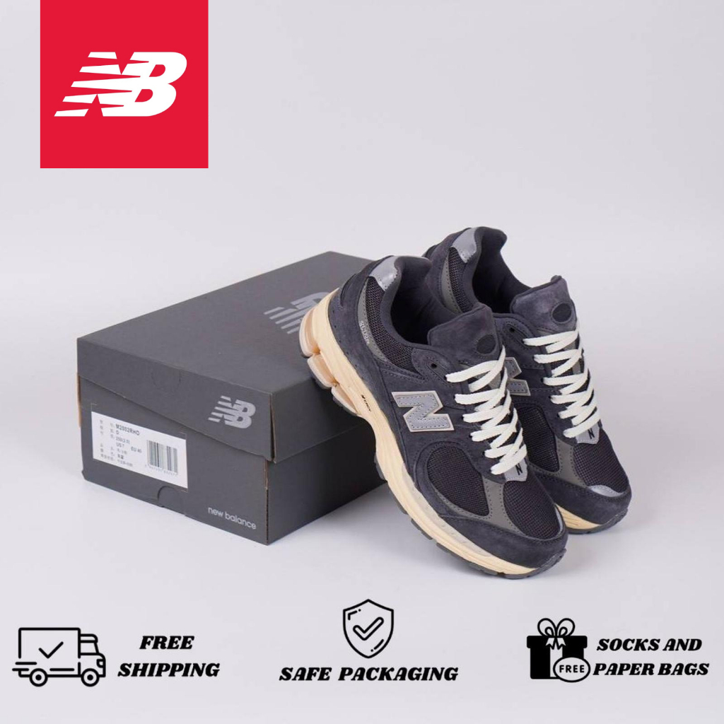 Sepatu New Balance 2002R Drak Grey Gum Original Pria Wanita NB 2002R Premium Sneakers Import