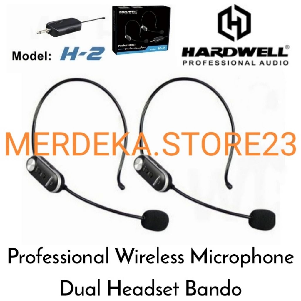 NEW Mic Wireless HARDWELL H-2 | HARDWELL H2 Professional Wireless Microphone Bando Headset Original 