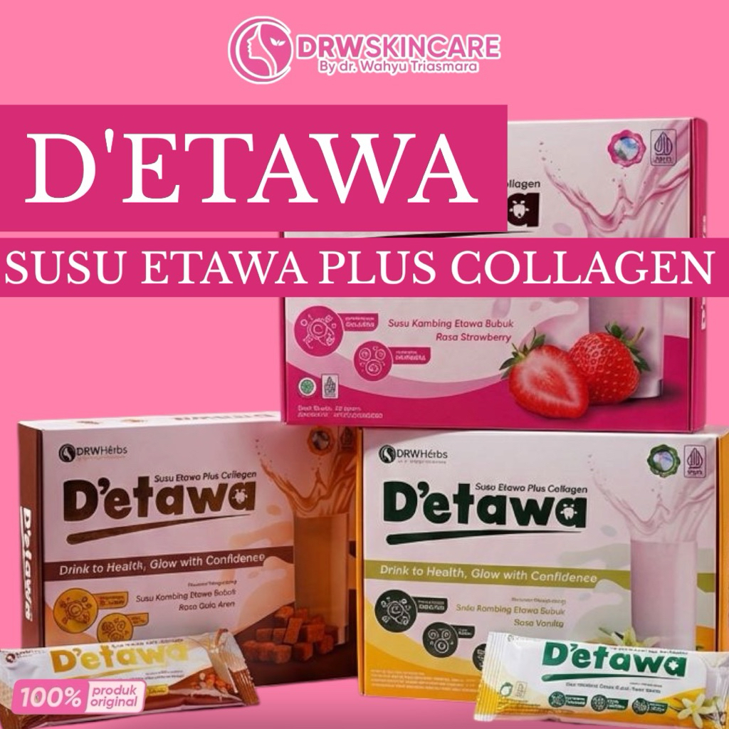 DRW Skincare D’etawa Susu Etawa plus Collagen Minuman Susu Kesehatan Herbal Susu Kambing dan Kolagen