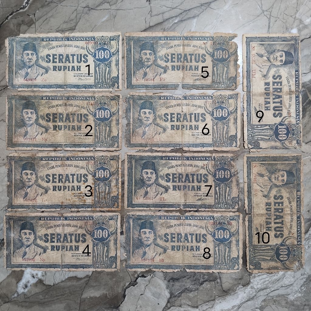 uang kuno 100 Rupiah sukarno seri ORI / Oeang RI