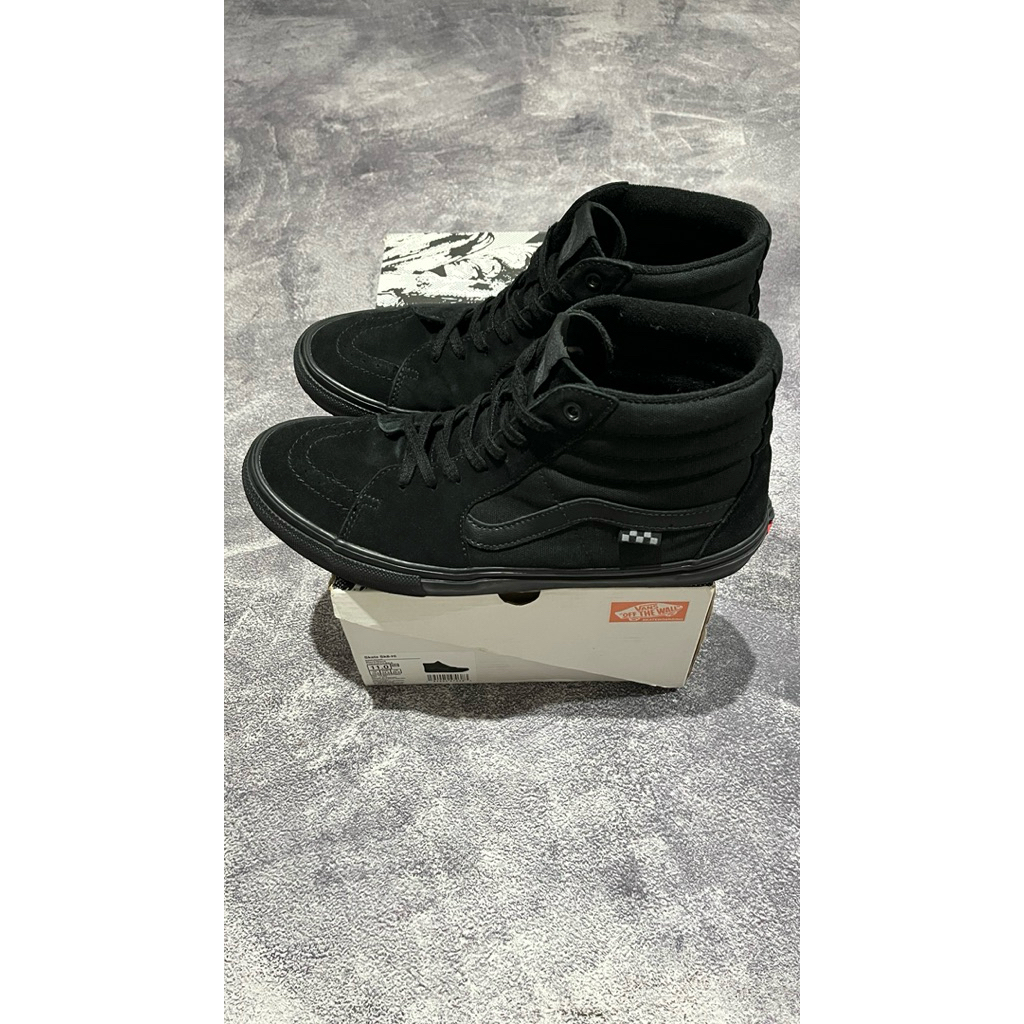 Vans Skate Sk8 Hi Fullblack Original Resmi