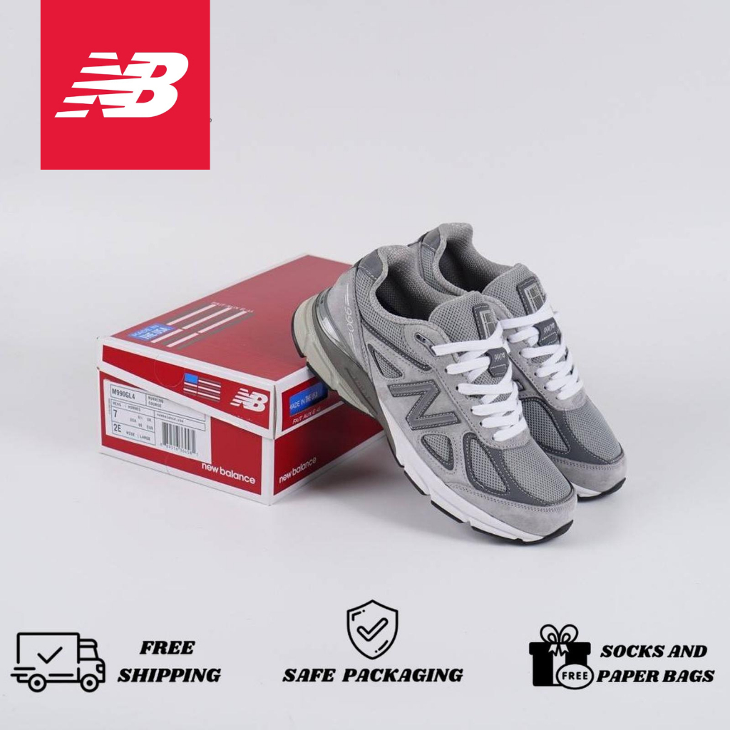 Sepatu New Balance 990 V4 Grey Original Pria Wanita NB 990 v4 Premium Sneakers Import