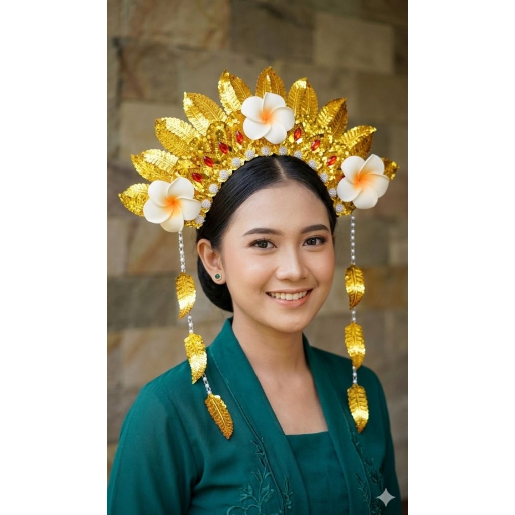 mahkota Bali anak dan sanggul Bali anak/mahkota adat/mahkota kreasi/hiasan sanggul