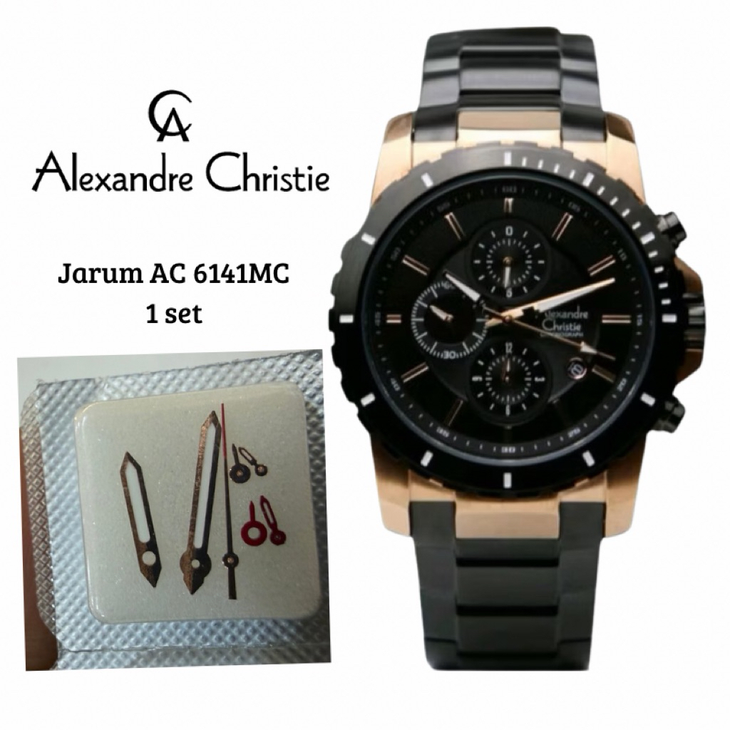 jarum jam alexandre christie 1 set / jarum set ac 6141mc / jarum jam tangan alexandre christie / jar