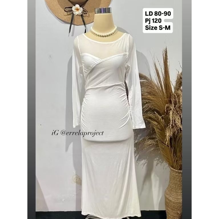 Long dress putih