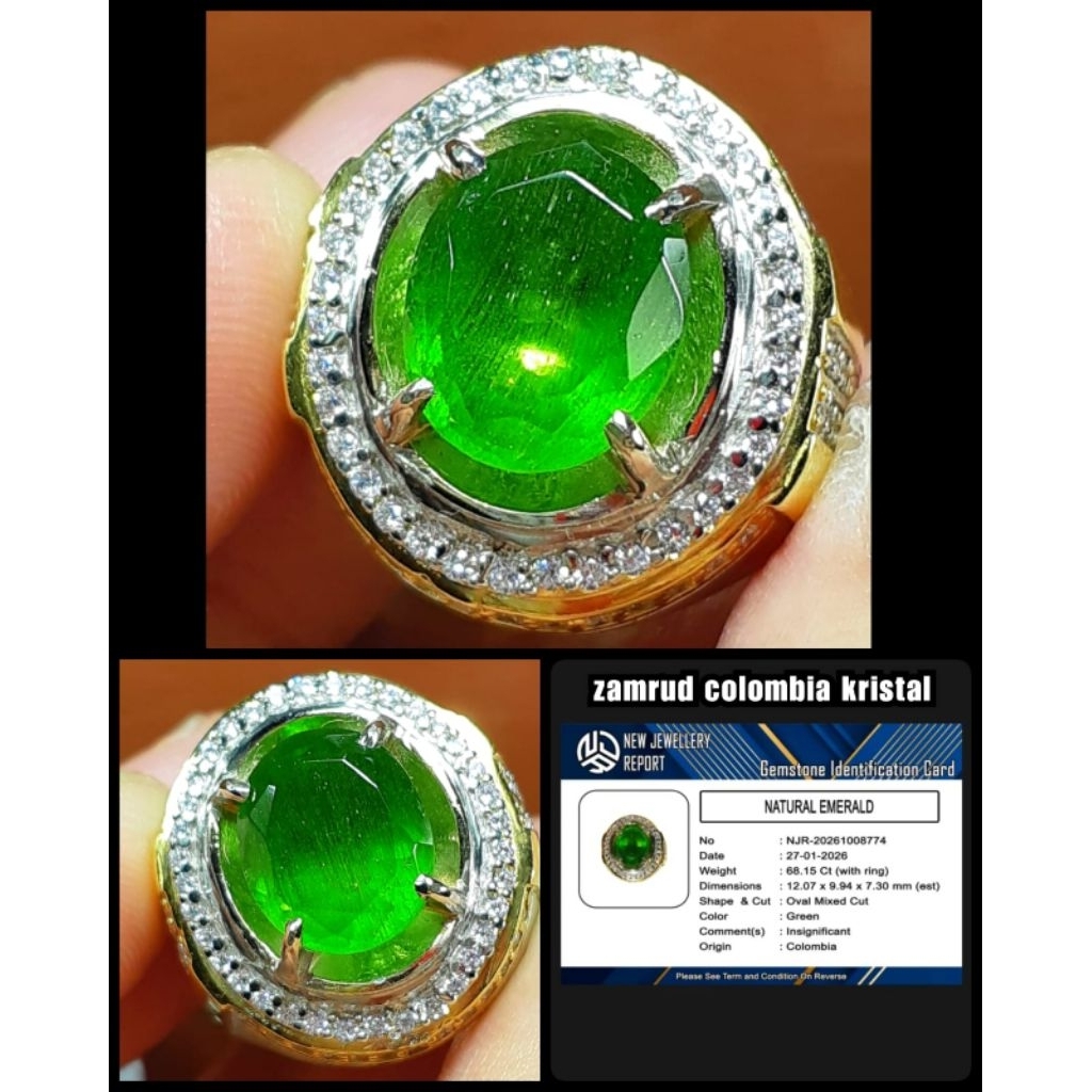 original cincin Jamrud Colombia super kristal kontes