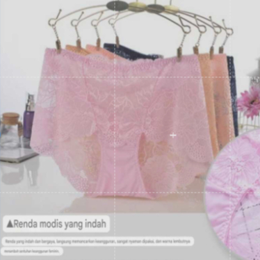 [ isi 3pcs ]CD Wanita Seksi CD Transparan  | Renda Halus Lembut Perlindungan Anti Bkateri  Size M-L 