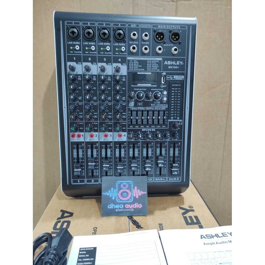 Mixer Power Mixer Ashley M4160 M4160+ M4160 Plus Original Ashley M 4160 4 Chanel Plus Power 300 Watt