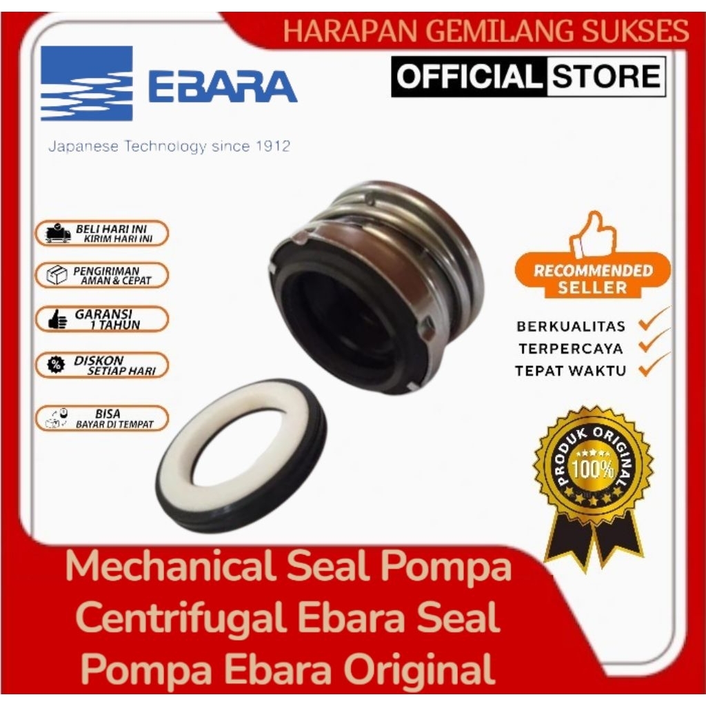 Mechanical Seal Suit To EBARA Type 150 X 125 FSJA Pompa Ebara 150x125 FSJA Original