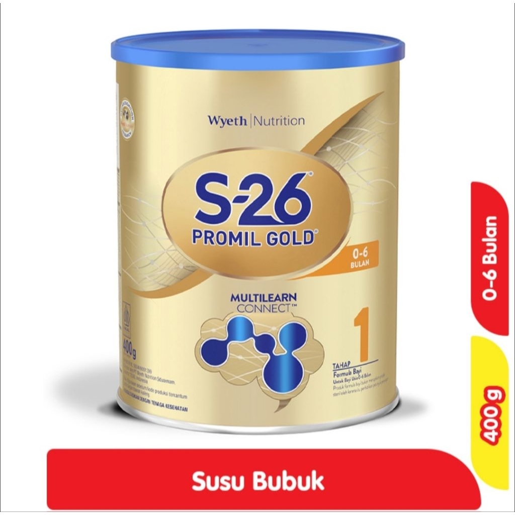 S-26 Promil Gold Tahap 1 Susu Formula Bayi 0-6 Bulan 400g