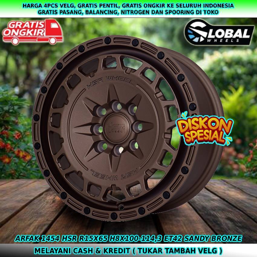 Velg R15 cocok untuk mobil Evalia| Grand Livina| Avanza| Kijang LGX| Veloz| dll velg hsr arfak R15