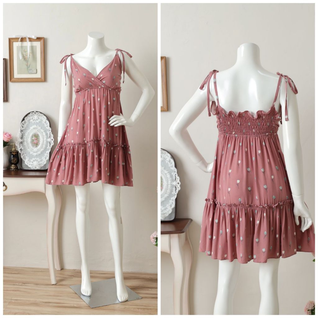 Mozza Dress | Daster Sexy Baju Dinas Istri Home Dress Sexy Kekinian Rayon Premium