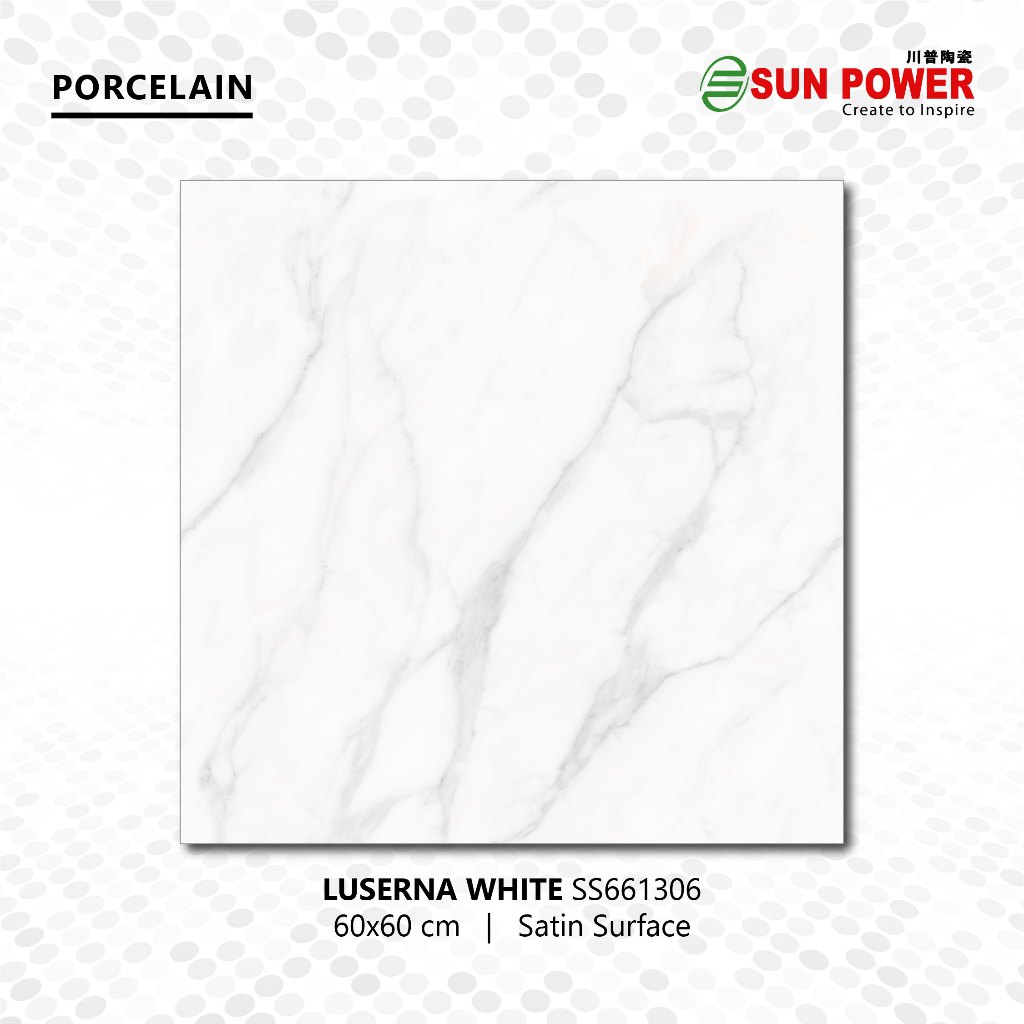 SUN POWER Luserna White 60x60 | 120x60 Honed/Satin – Granit Tiles Lantai & Dinding Sun Power Ceramic