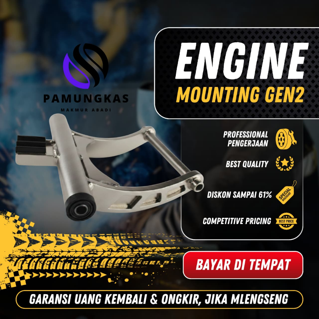 ENGINE MOUNTING MONTING  V2 BEAT SCOOPY FI/ESP KARBU POP  3CM 4CM 5CM