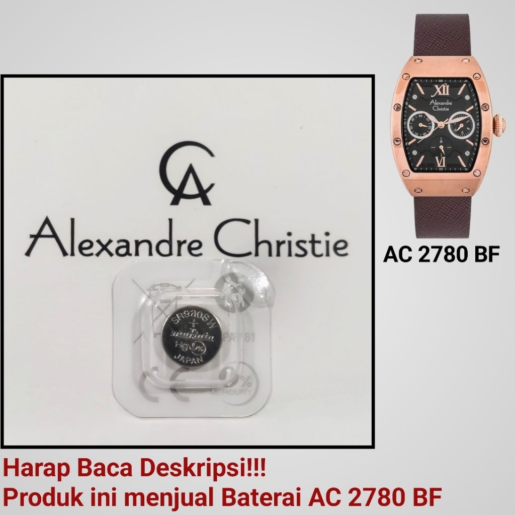 Baterai Jam Tangan Alexandre Christie AC 2780 BF