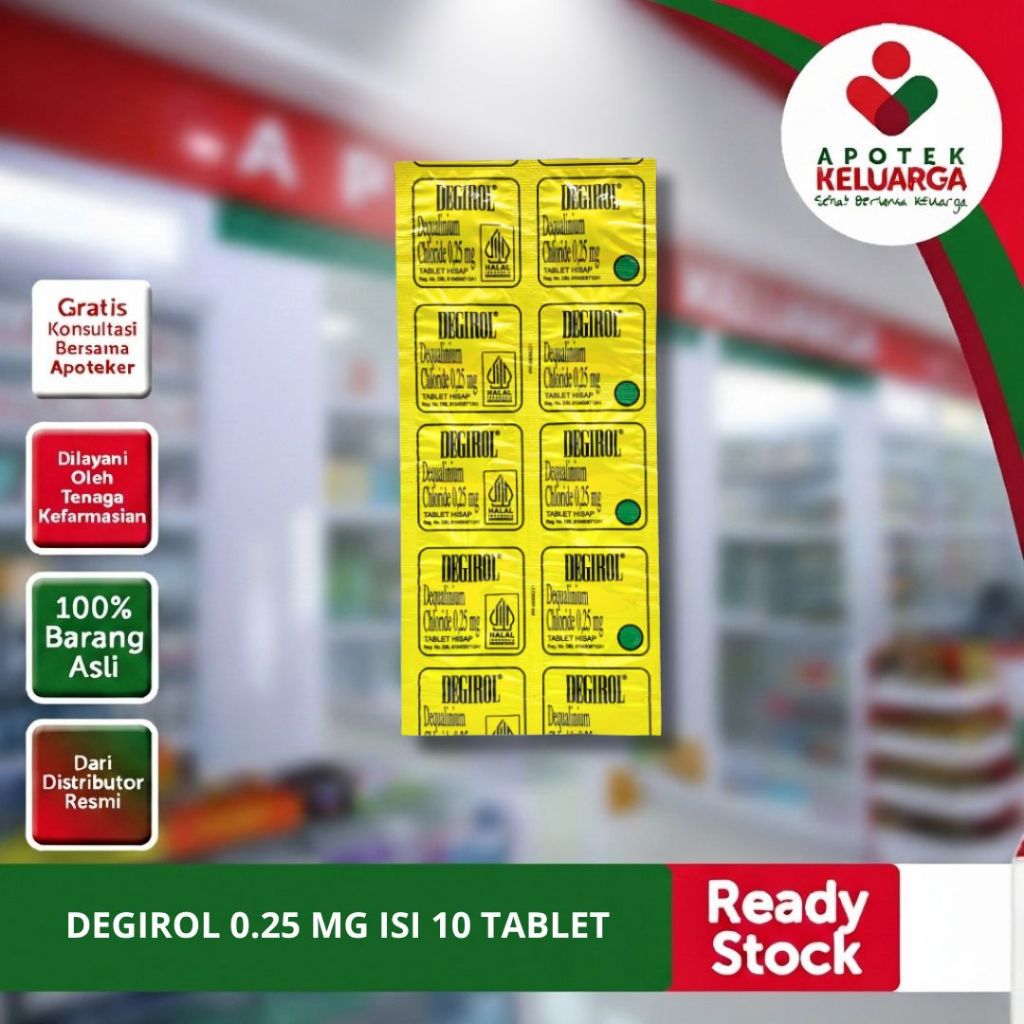 Degirol Isi 10 Tablet Hisap - Obat Radang Mulut dan Tenggorokan
