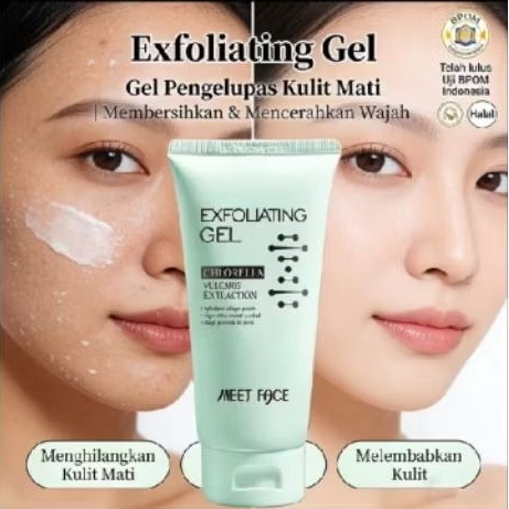 Gel Pengelupas Wajah 50g - Mencerahkan Kulit, Mengangkat Sel Kulit Mati, Mengecilkan Pori-Pori