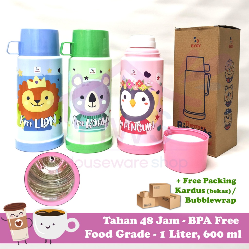 Termos Mini Air Panas & Dingin Tahan Hingga 48 Jam – Tabung Kaca Food Grade