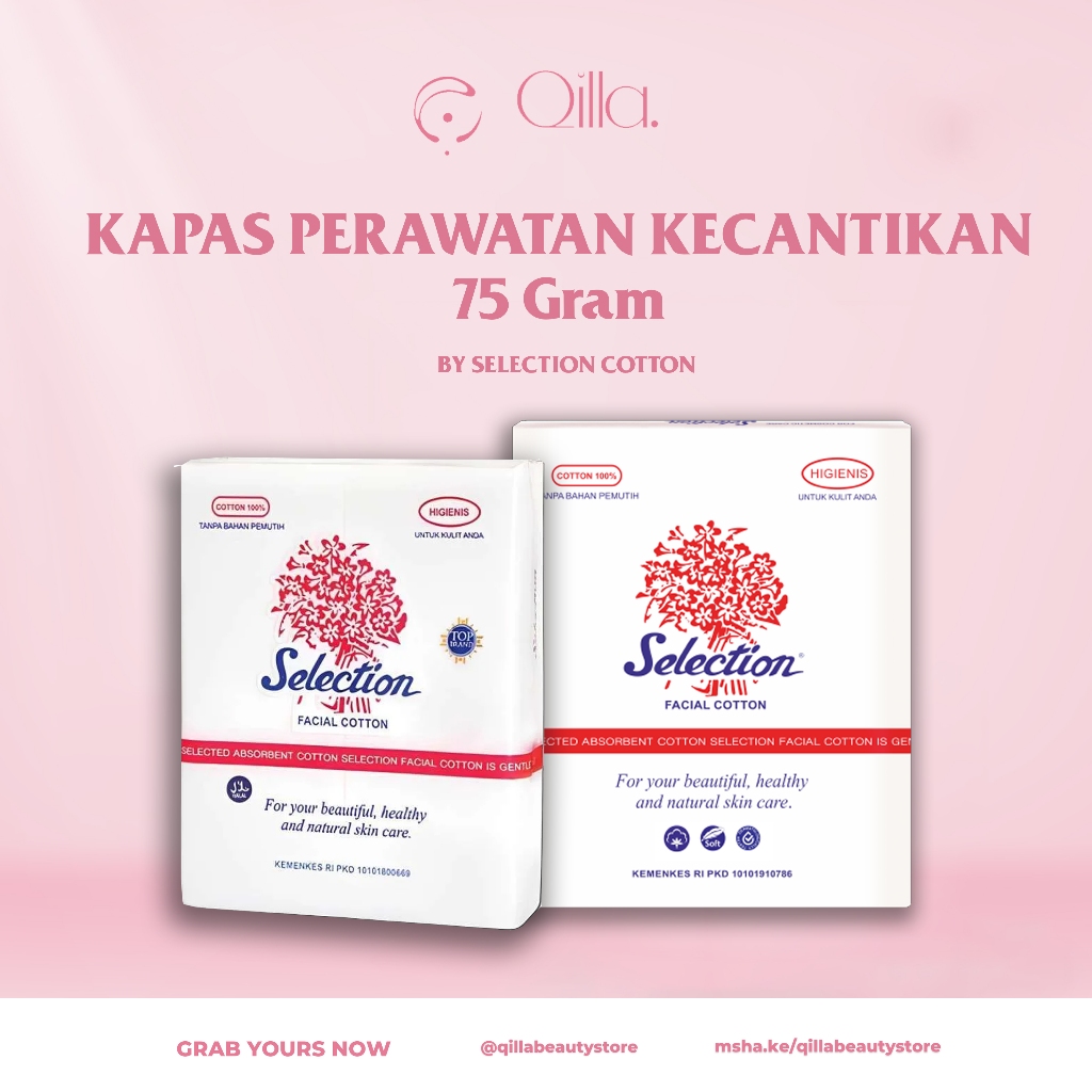 Kapas Selection 75 Gram - Facial Cotton 75 Gram - Kapas Wajah Selection 75 Gram