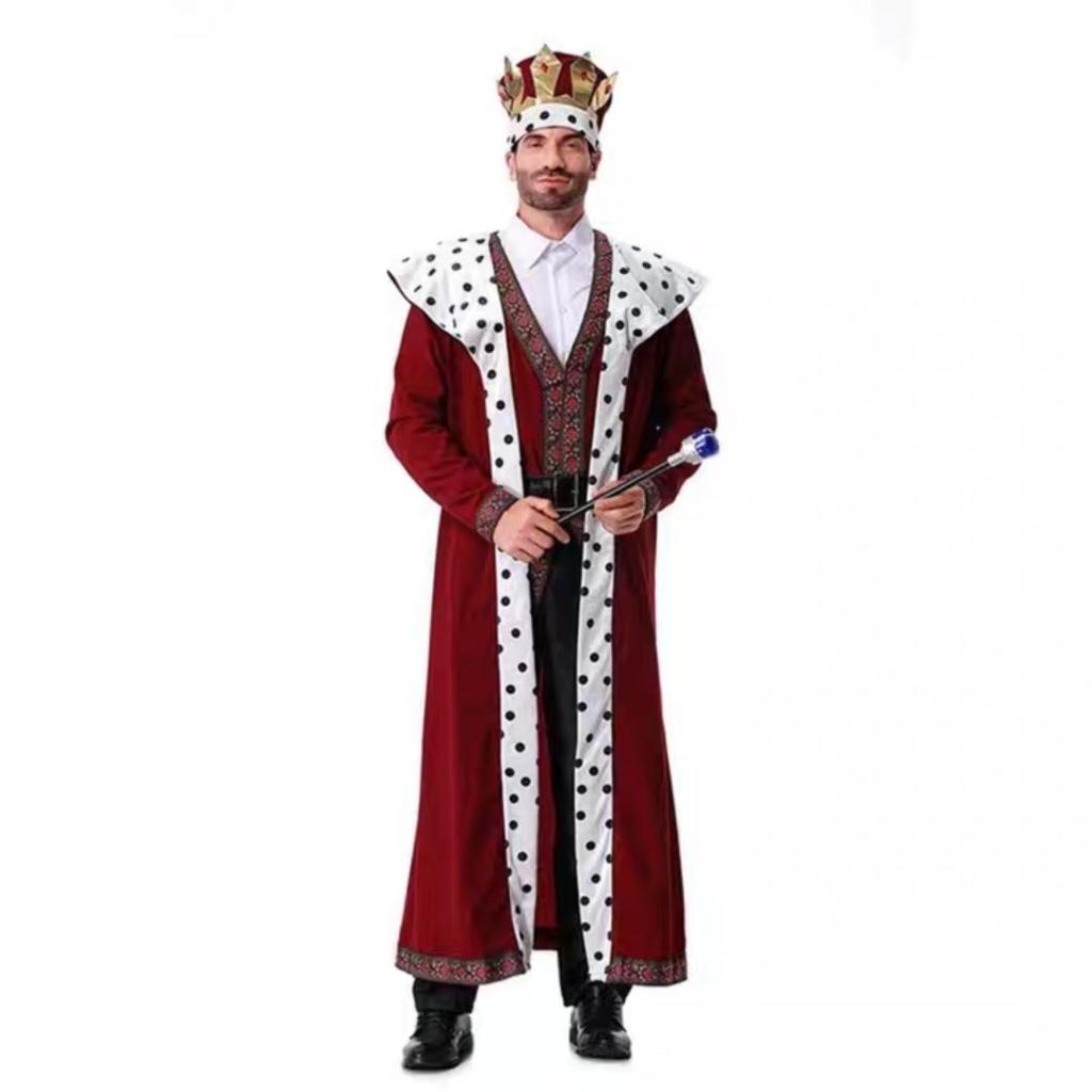 European England King Man Halloween Costume Pria Raja Man Costume Halloween Raja Pria Dewasa