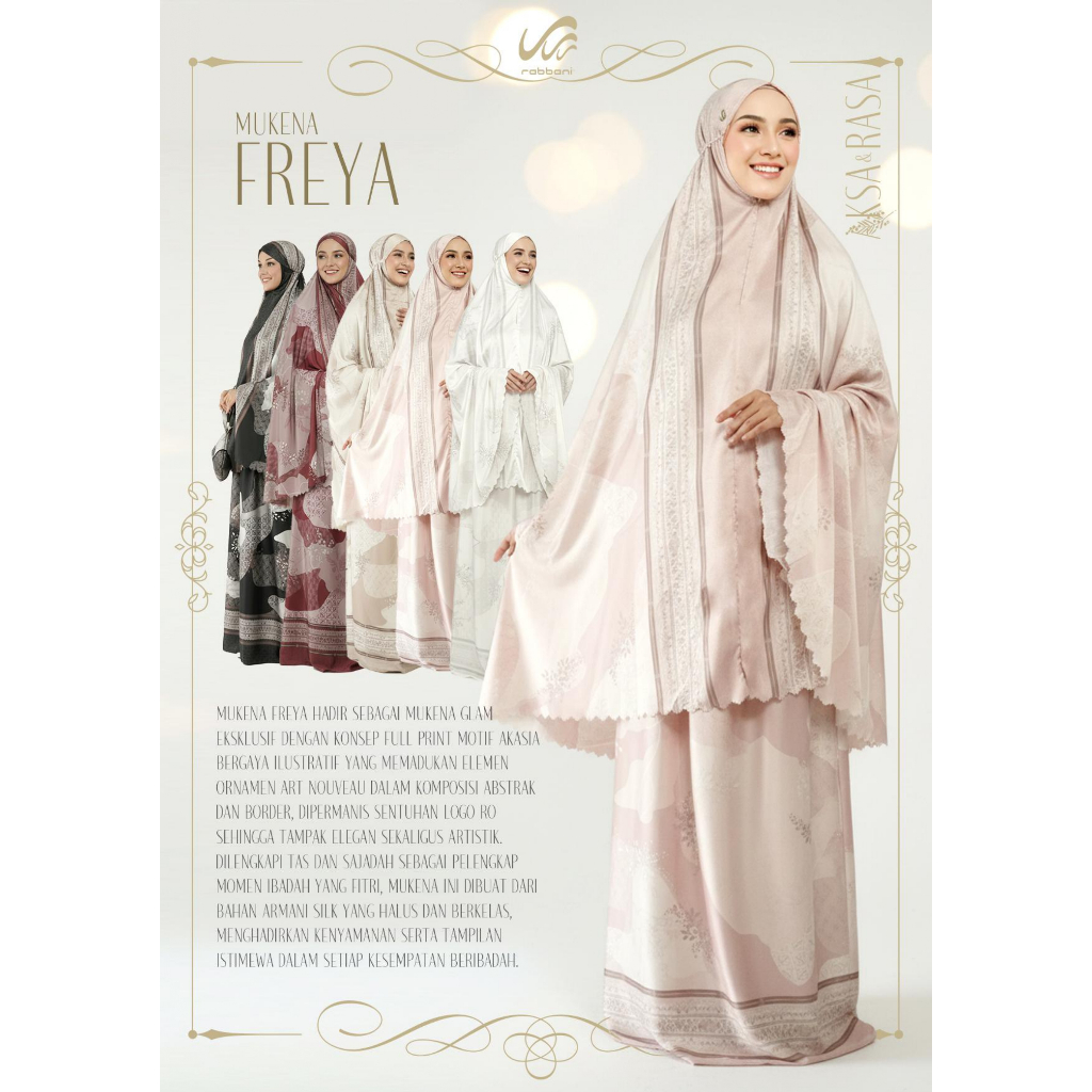 Mukena Freya | Mukena Dewasa | Mukena Rabbani | Mukena [Ori Rabbani]