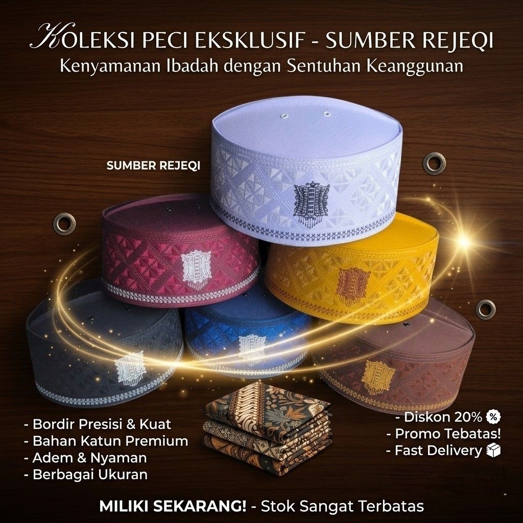 Peci Asagofa Premium Logo Pintu Aceh Kopiah Bordir Motif Aceh Peci Shalat Dewasa Dan Anak Tinggi 8 c