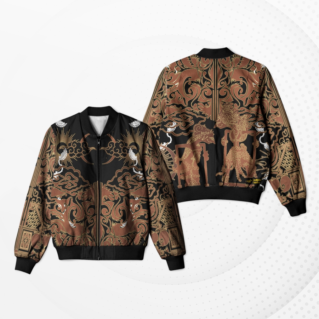 JAKET BOMBER BATIK CUSTOM FULLPRINT || JAKET BOMBER FULL PRINTING MOTIF BATIK PRIA WANITA - CUSTOMHA