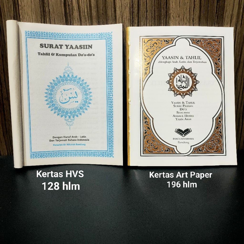 Yasin Tanpa Cover Hvs 128 halaman Yaasin Tahlil Latin 208 halaman Kertas Art Paper Doa Shalawat Asma