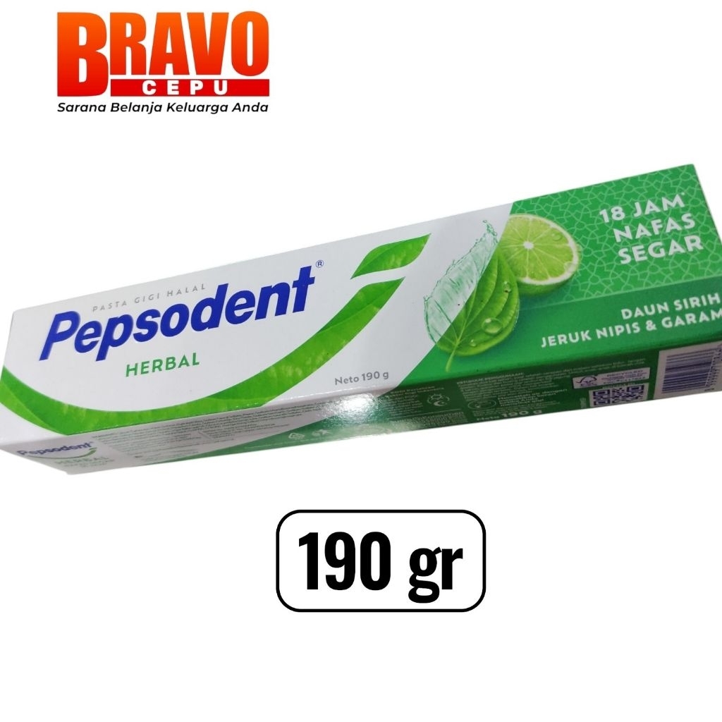 Pepsodent Herbal 190 gr (atau Pepsodent Complete 8 Herbal)