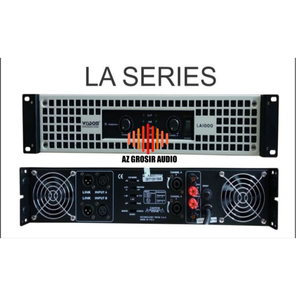 Power amplifier wisdom la 1000 class h power wisdom 2 chanel