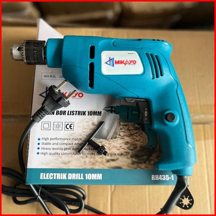 Mesin Bor 10 mm Bolak-balik Variable Speed + bonus mata bor - YUKIDO BOR 10MM - MESIN BOR LISTRIK TE