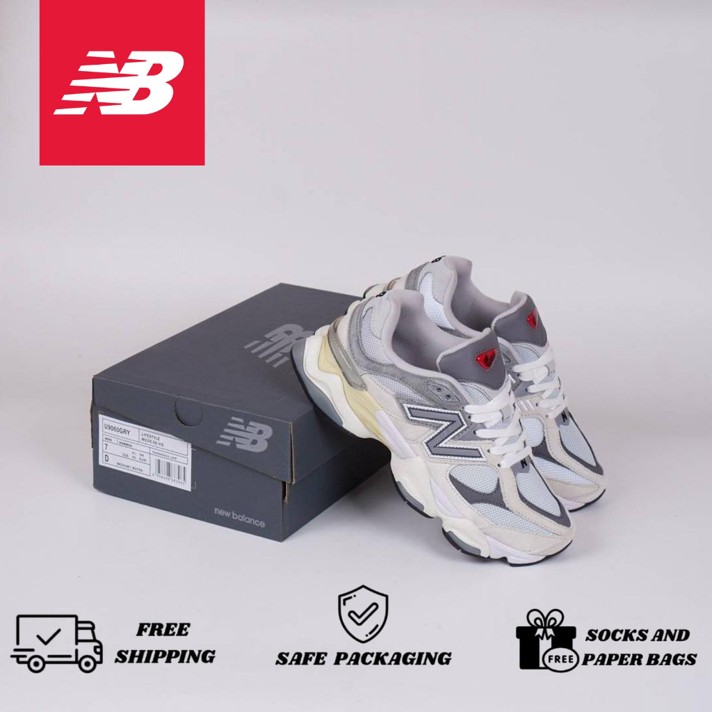 Sepatu New Balance 9060 Raincloud Grey Original Pria Wanita NB 9060 Premium Sneakers Import