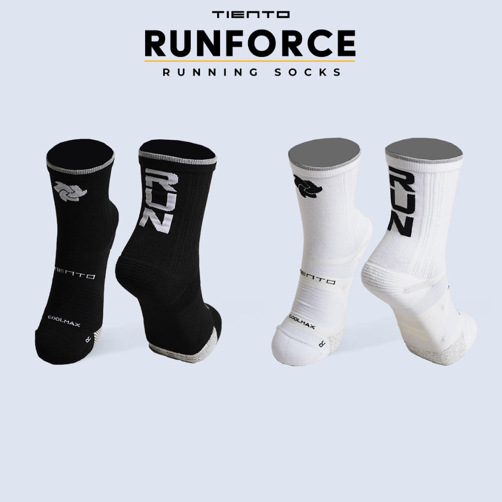 Tiento Kaos Kaki Olahraga Lari Running Socks Kaoskaki Trail Run Futsal Gym Anti Slip Runforce