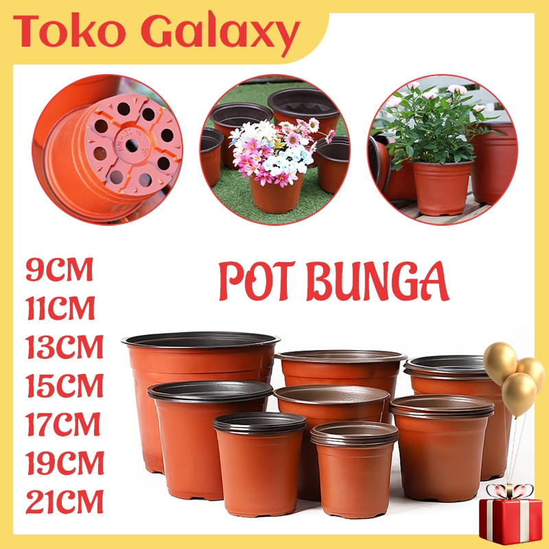 100PCS Pot Bunga Plastik Tinggi 20cm & 25cm – Pot Bunga Lusin untuk Tanaman Hias & Kebun
