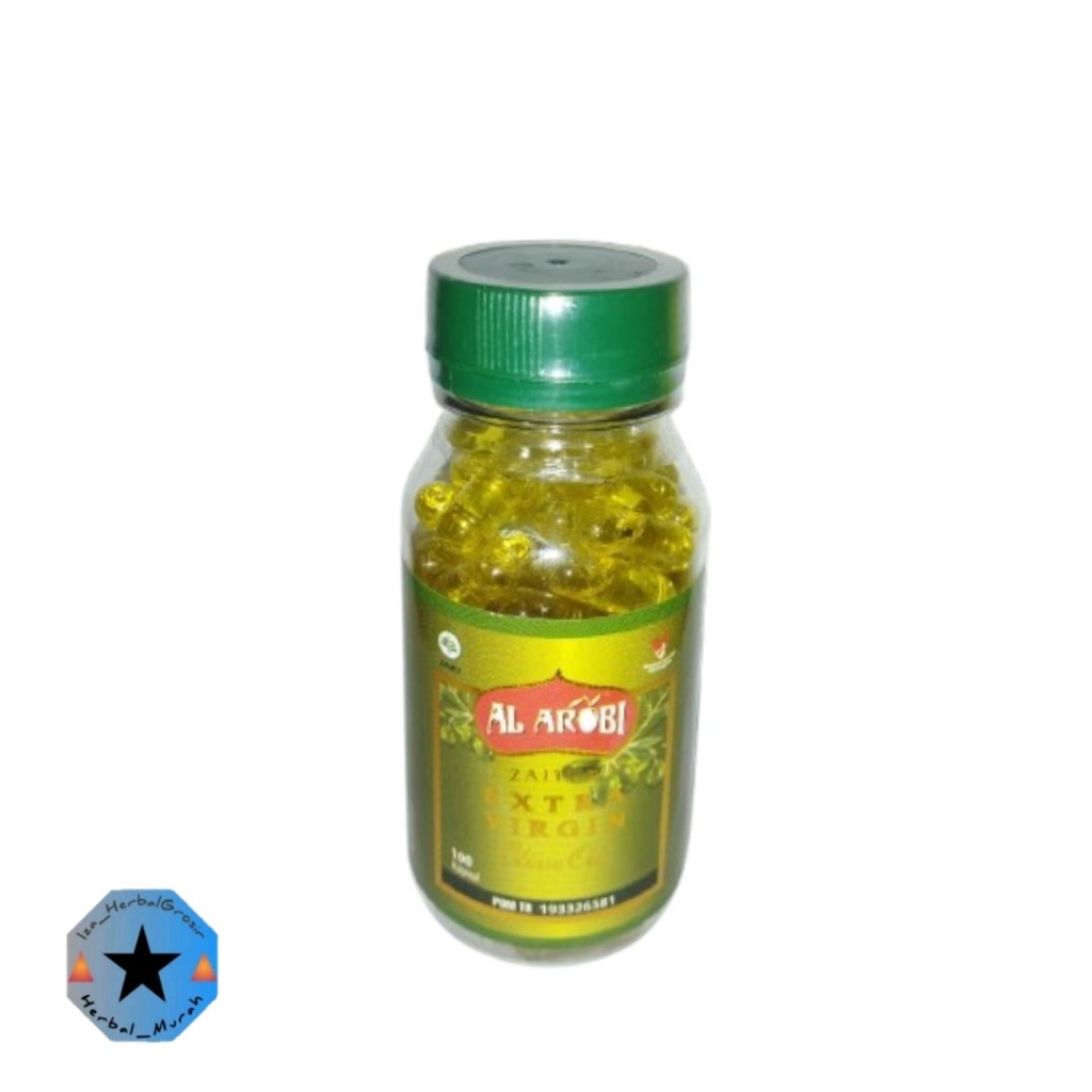 Kapsul Minyak Zaitun Al Arobi Jaitun Asli Murni Original 100% Arab Extra Virgin Olive Oil 100 Kapsul
