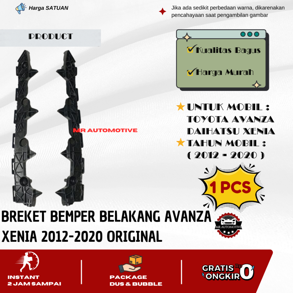 Breket Bemper Belakang Avanza Xenia 2012-2020 Original