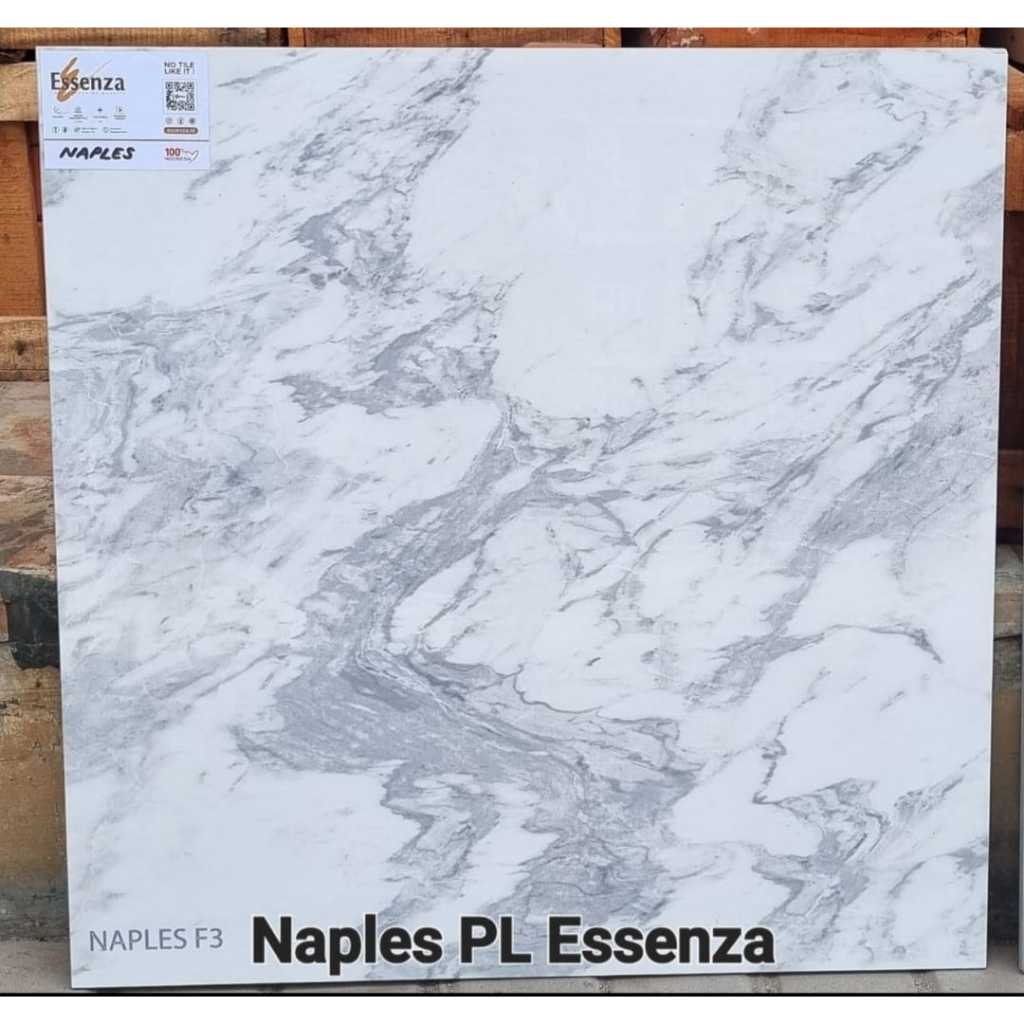 Granit Essenza Naples Polished 60x60 putih corak