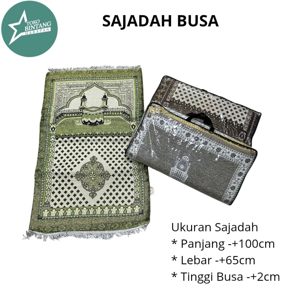 Sajadah Busa/Sajadah Tebal Empuk/Sajadah Travel/Sajadah Dewasa/Sajadah Kubah Tebal Empuk